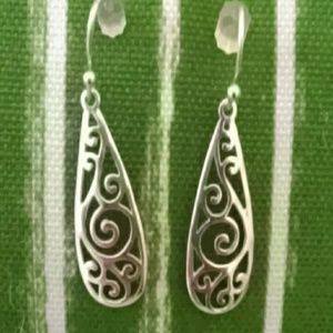 Silver filigree earrings